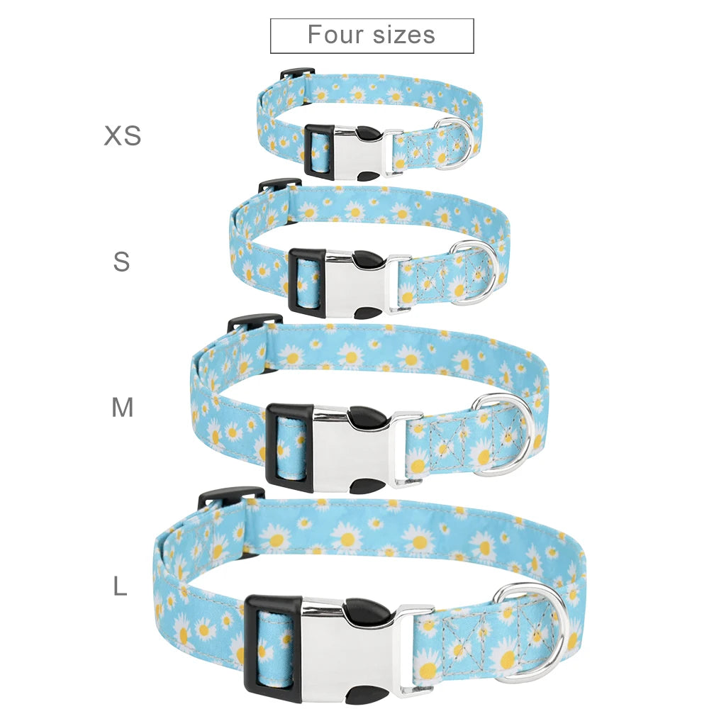 Chrysanthemum Pattern Pet Collar Flower Cat Dog Collar Pet Accessories