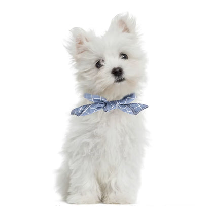 Pet Bandanas Plaid Dots Style Cotton Washable Dog Bandanas Scarf Bowties Collar Pet Square Bib for Puppies Kittens