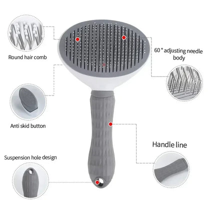 Self-Cleaning Pet Hair Remove Comb Cat Slicker Brush Pet Hair Removal Comb for Cats Grooming Brushes Dog Combs Cat Accessories