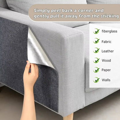 Trimmable Cat Scratching Mat Self-Adhesive Carpet Mat Pad anti Cat Scratcher Furniture Couch Corner Indoor Sofa Wall Protector