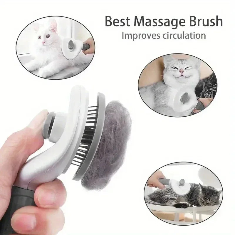 Self-Cleaning Pet Hair Remove Comb Cat Slicker Brush Pet Hair Removal Comb for Cats Grooming Brushes Dog Combs Cat Accessories